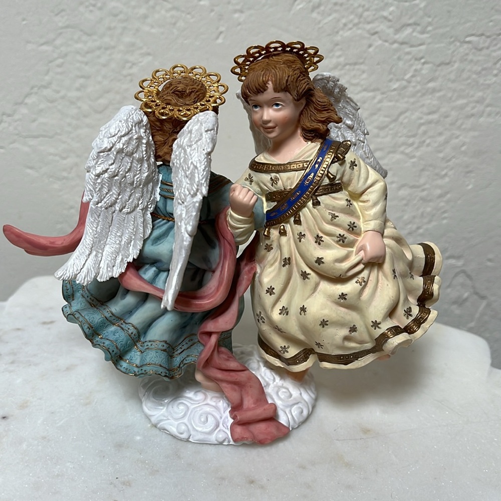NIB Angels Beside Me  Amanda & Amy Guardians of Sisterly Love - Artist Ingrid